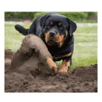 rottweiler digging