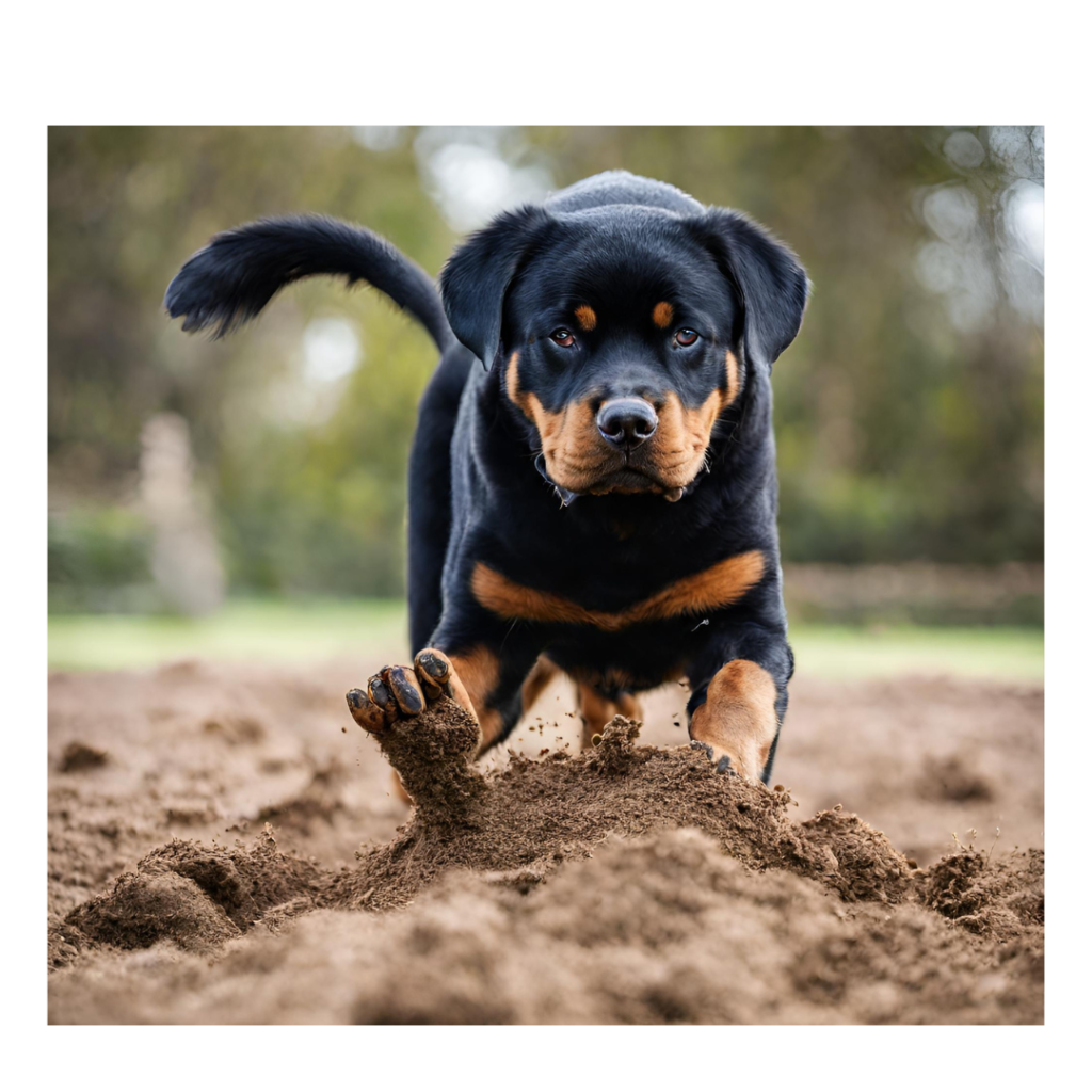 Rottweiler Digging Behavior 1 rottweiler digging