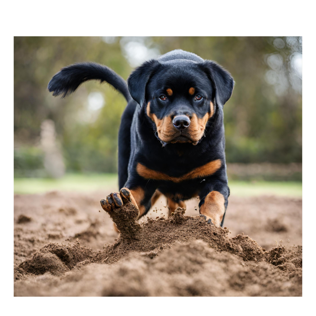 rottweiler digging