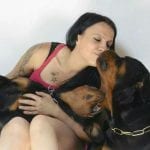 rottweilers love kiss