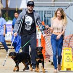 EXCLUSIVE Brody Jenner on crutches with new girlfriend