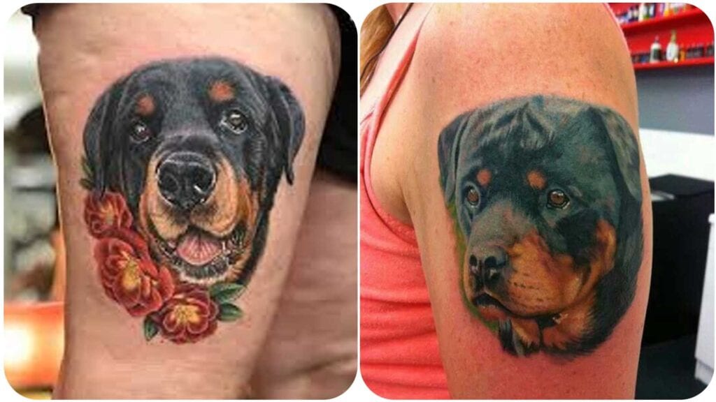 The 11 Cutest Rottweiler Tattoo Design Ideas 2 Cutest Rottweiler Tattoo
