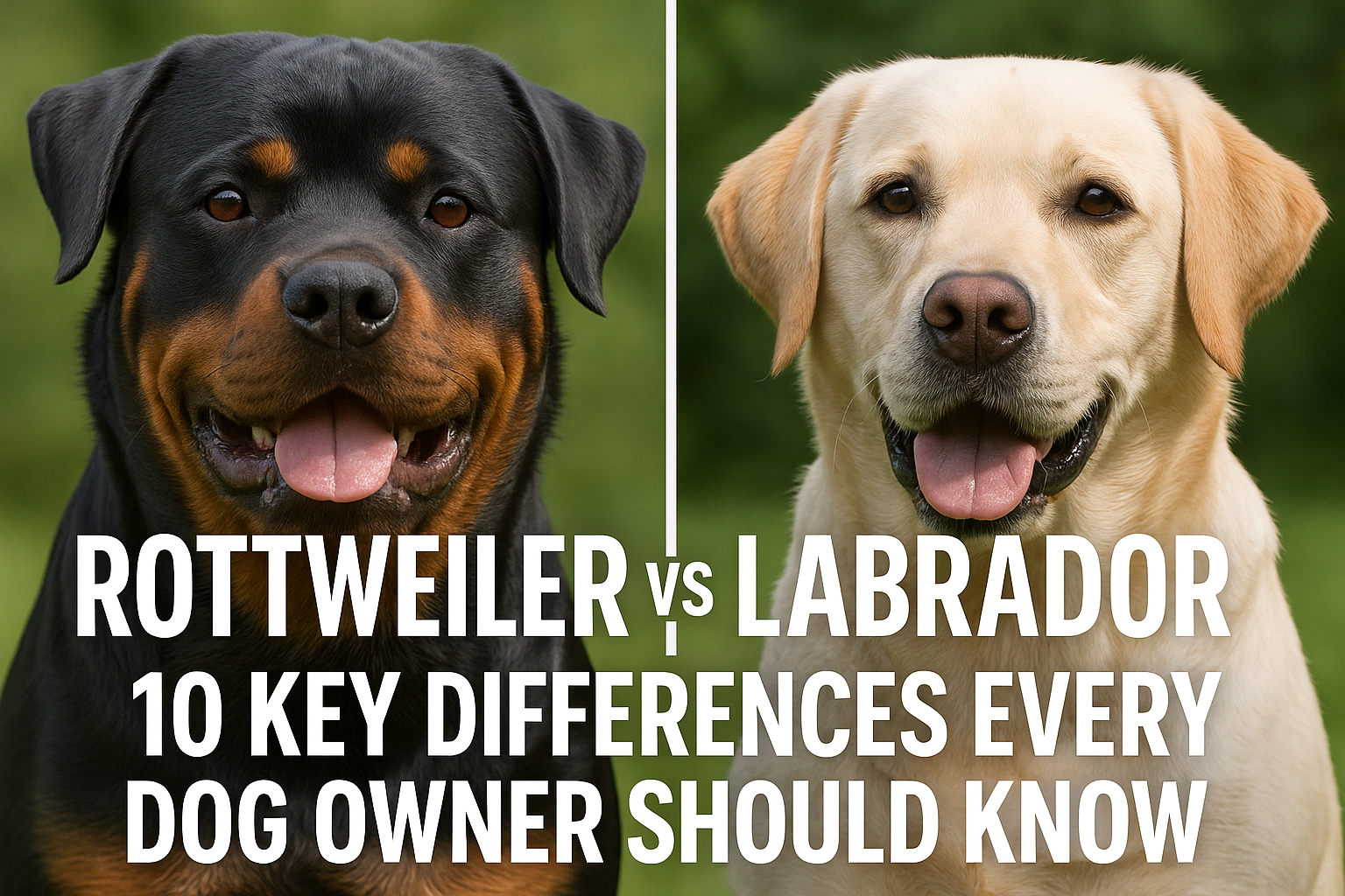 Rottweiler vs Labrador: 10 Key Differences Every Dog Owner Should Know 1 Rottweiler vs Labrador: 10 Key Differences Every Dog Owner Should Know