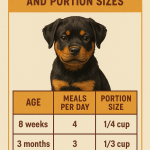 rottweiler puppy feed chart